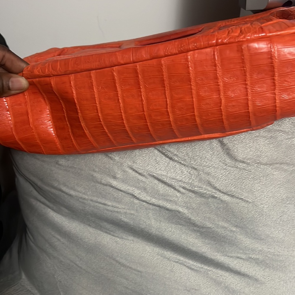 Nancy Gonzales beautiful burnt orange genuine leather clutch. They’re back!!!! - Picture 7 of 12